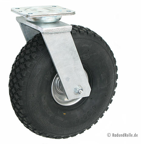 Schwerlastlenkrolle m. Gummireifen