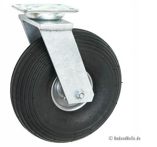 Schwerlastlenkrolle m. Gummireifen