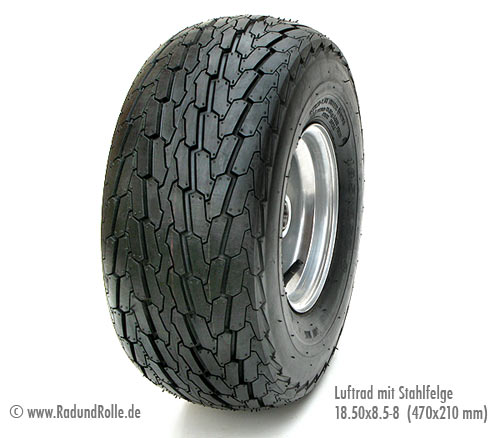 Luftrad mit Strassenprofil 470x210 mm 18.5x8.50-8