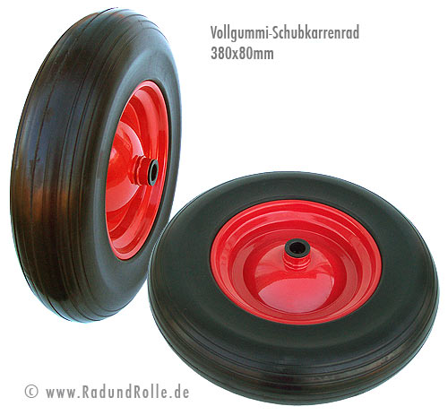 Vollgummi-Schubkarrenrad Reifen 380 x 90 mm