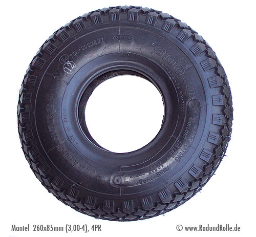Mantel  Reifen 260x85mm (3,0-4), 4PR