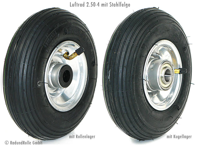 Luftrad 215x65mm (2.50-4) mit Stahlfelge