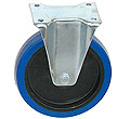 Bockrolle aus Elastischem Gummirad blau 200x48