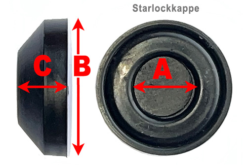 Starlockkappen schwarz