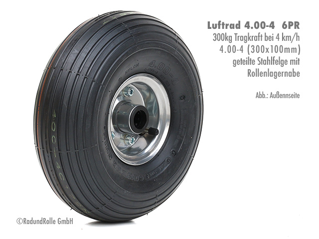 Industrieradmit mit symmetrischer Stahlfelge