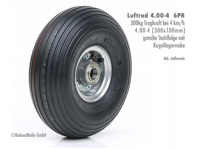 Industrieradmit mit symmetrischer Stahlfelge