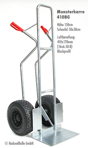 Stahl-Sackkarre Mit Breiter Schaufel, Tragfähigkeit 250 Kg